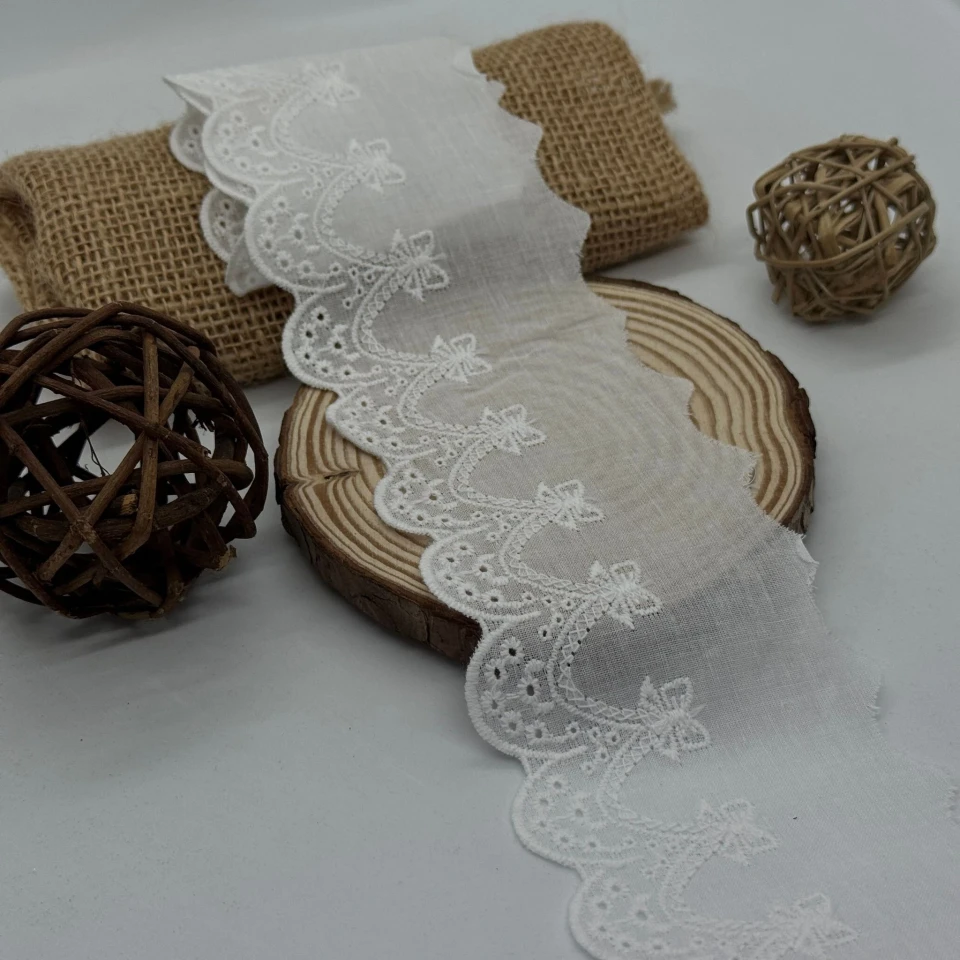 Кружево прошва "Вечерняя звезда" 8 см (1 м.), білий