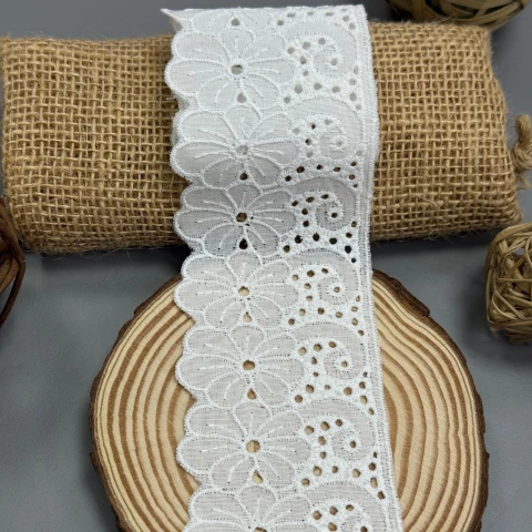 Мереживо прошва "Срібна роса"  6 см (1 м.), білий