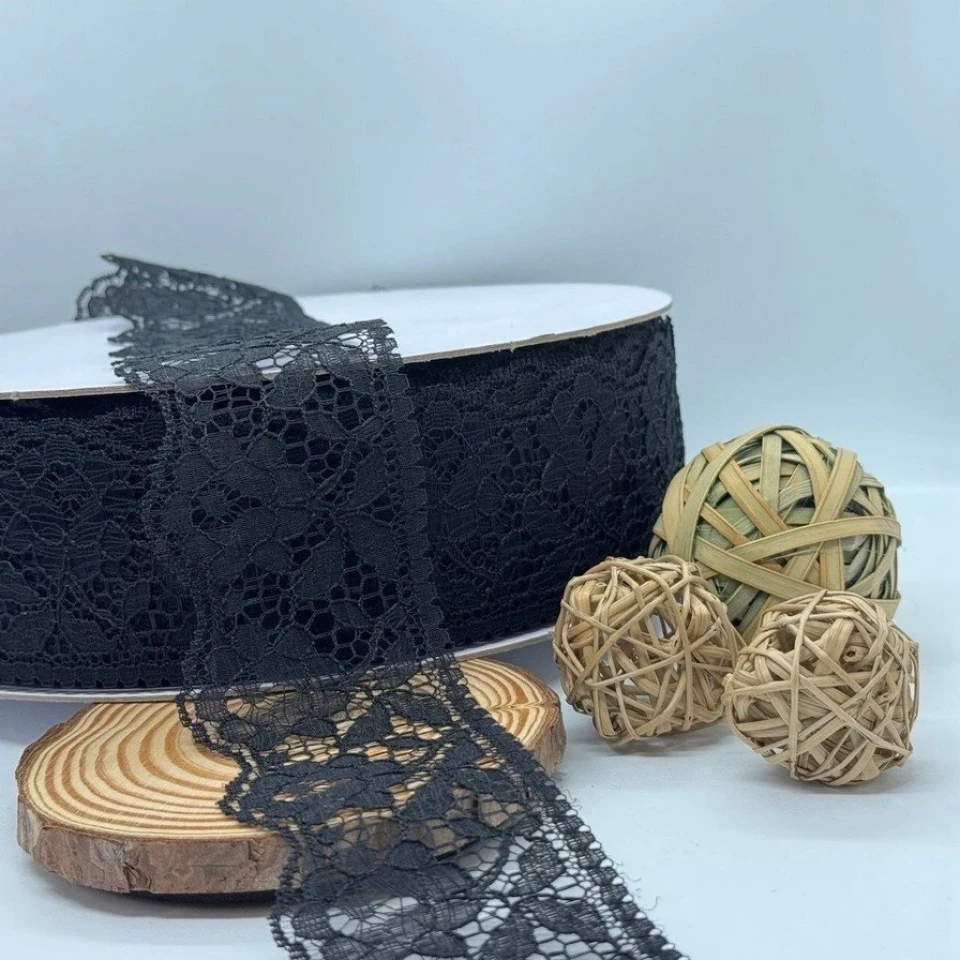 Кружево полиэстер цветное «Цветок соблазна» 6 см (1 м.), 17 темний синій