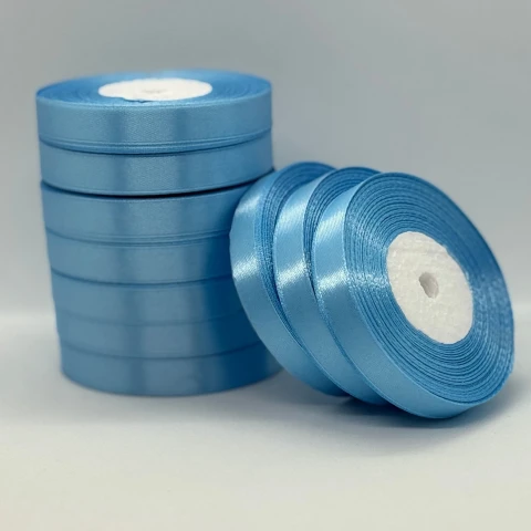 Атласная лента 1.2 см (33 м.), 187 блакитний