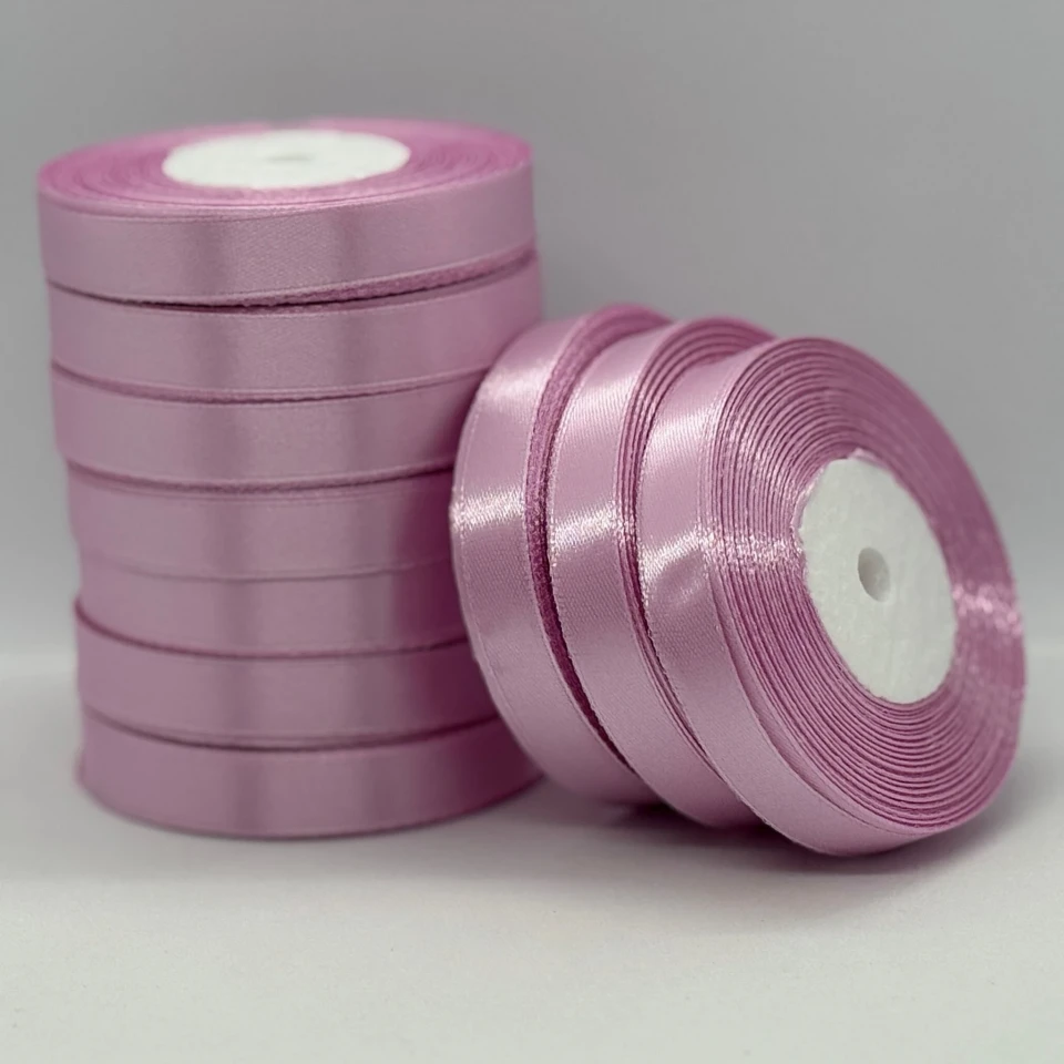 Атласная лента 1.2 см (33 м.), 175 теплий рожевий