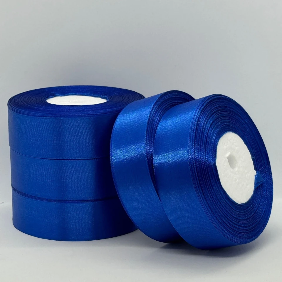 Атласная лента 2,5 см (33 м.), 122 електрик