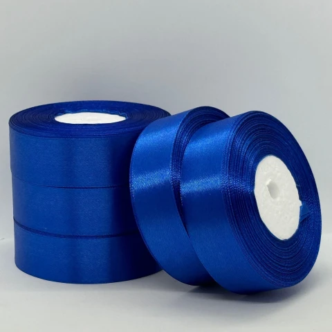 Атласная лента 2,5 см (33 м.), 122 електрик