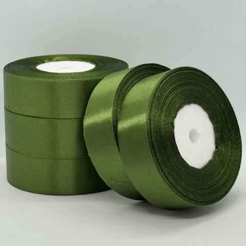 Атласная лента 2,5 см (33 м.), 113 блідо-оливковий
