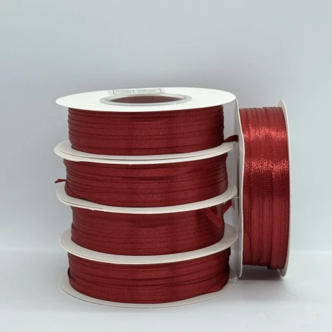 Атласна стрічка 0.3 см (91 м.), 48 вишневий