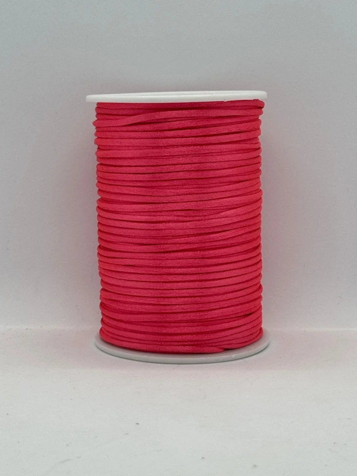 Шнур атласный корсетный 2.3 мм (100 ярдов/91,44 м.), 58 кораловий
