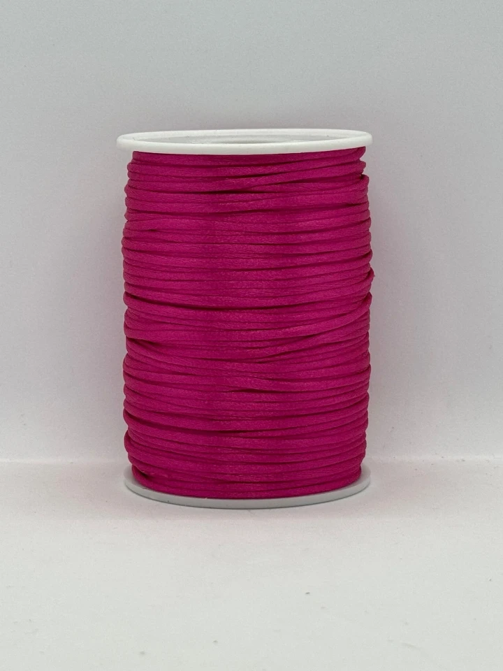 Шнур атласный корсетный 2.3 мм (100 ярдов/91,44 м.), 98  фуксія