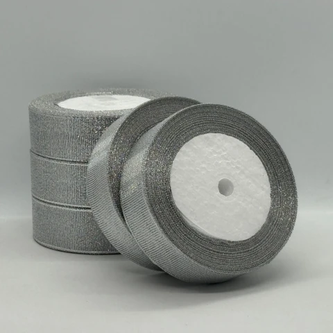 Тасьма парчева 2,5 см (25 ярдів/22,75 м.), срібло