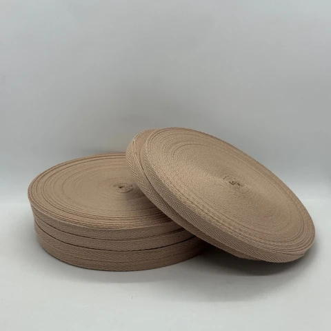 Лента киперная 1 см (40м.), 2182 золото+бежевий