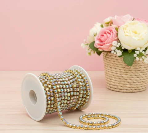 Цепі камні ss 18 4.2 мм (10 ярдів), золото АВ