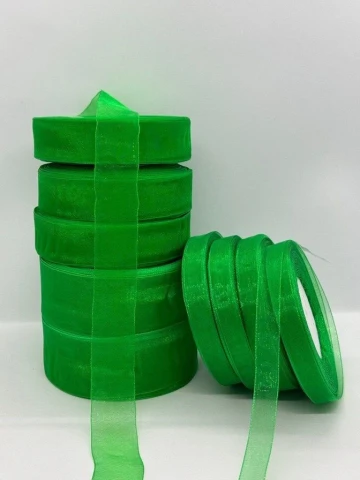 Стрічка органза 2,5 см (45 м.), 1019 зелений