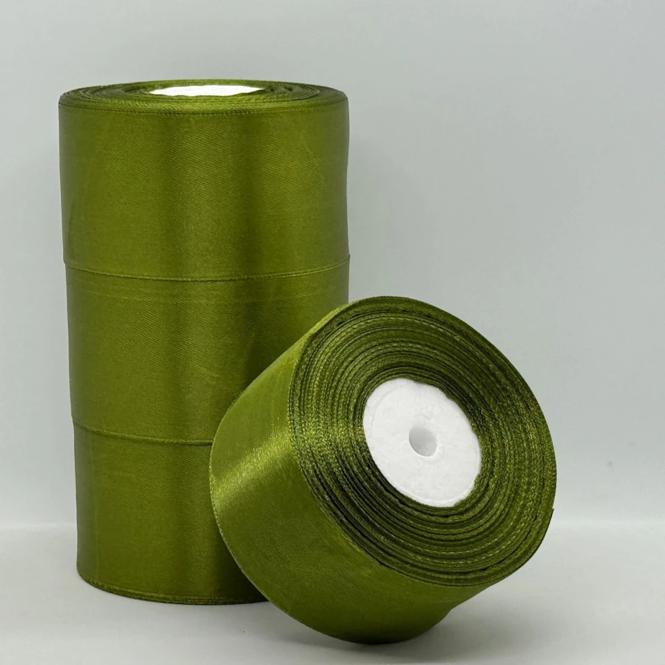 Атласная лента 5 см (33 м.), 61 зелений папороть