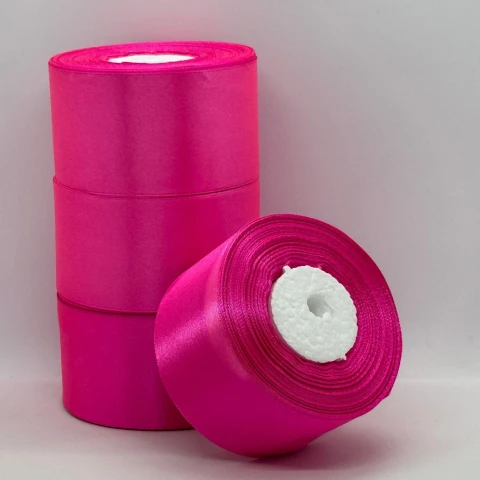 Атласная лента 5 см (33 м.), 190 рожевий