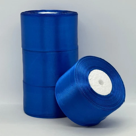 Атласная лента 5 см (33 м.), 122 електрик