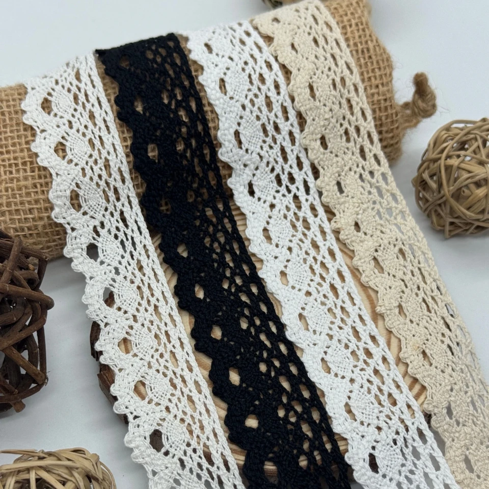 Кружево макраме "Серебряное плетение" 2,8 см (1 м.), білий