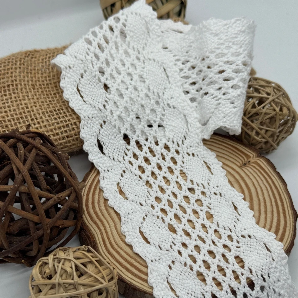Кружево макраме "Кружево умиротворения" 7 см. (1 м.), білий
