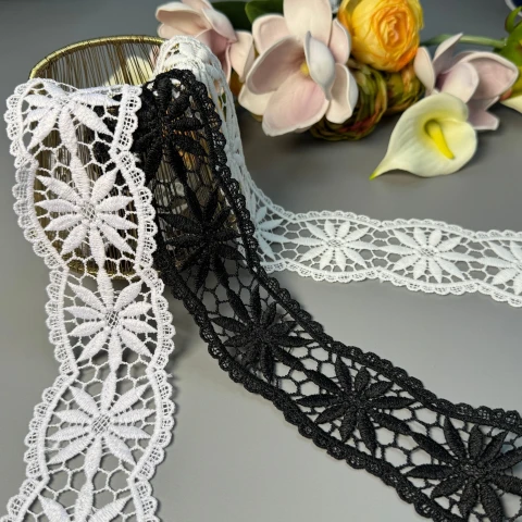 Кружево полиэстер ВВ"Шёлковая вуаль"6см.(1 м.), білий