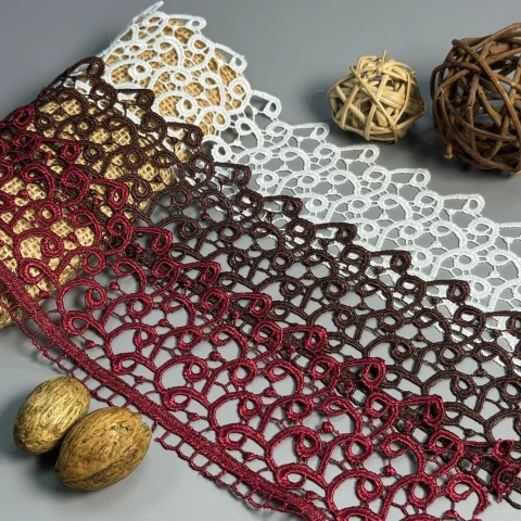 Мереживо поліестер "Легкий шепіт" 8 см.(1 м.), молочний (15 метрів)