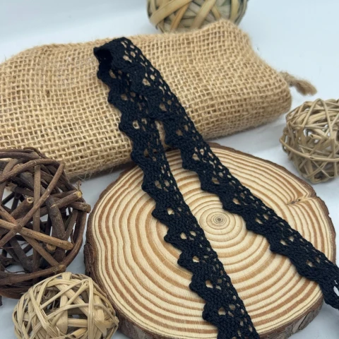 Кружево макраме "Нежная мелодия" 2 см. (1 м.), чорний