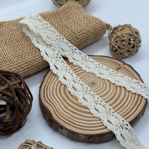 Кружево макраме "Серебряный дождь" 2 см.(1 м.), бежевий