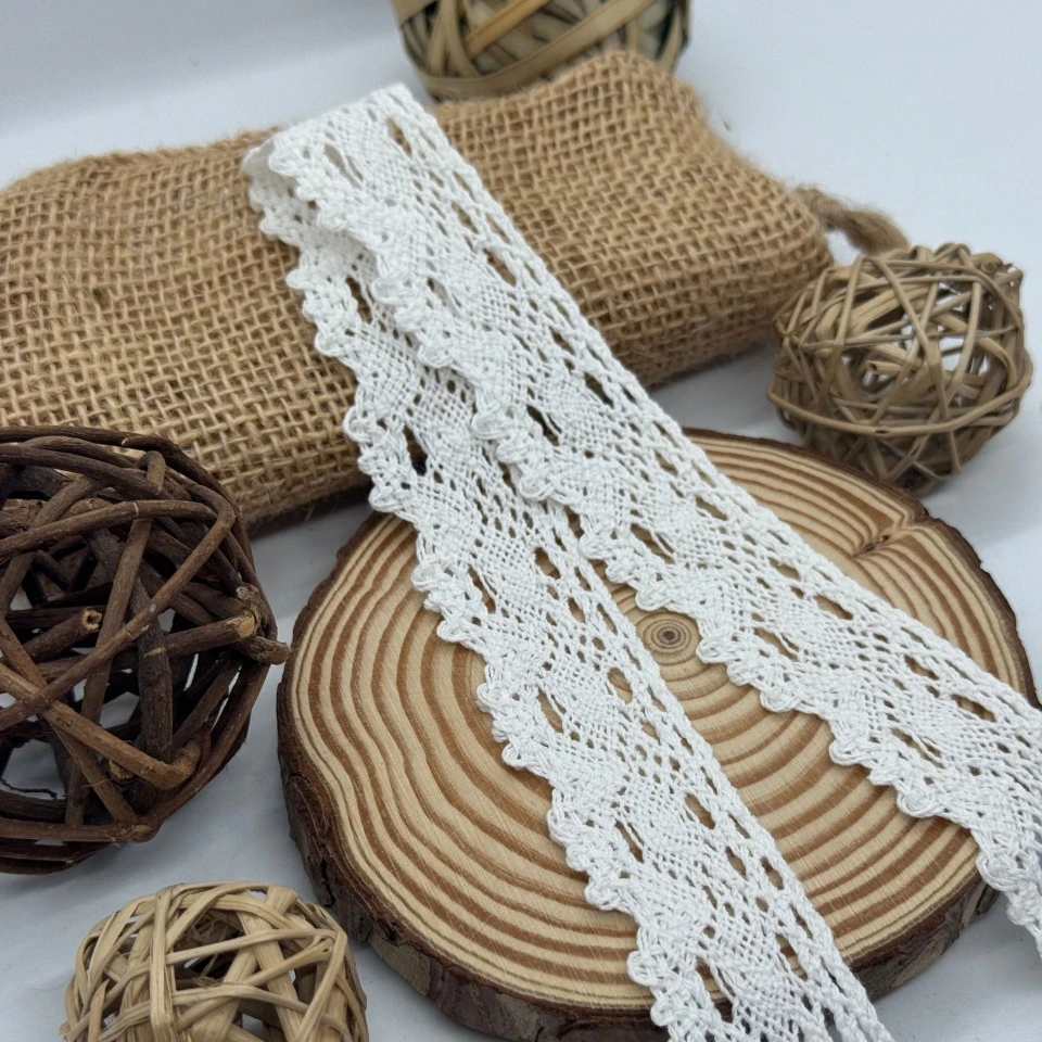 Кружево макраме "Сладкая дымка" 3 см. (1 м.), білий