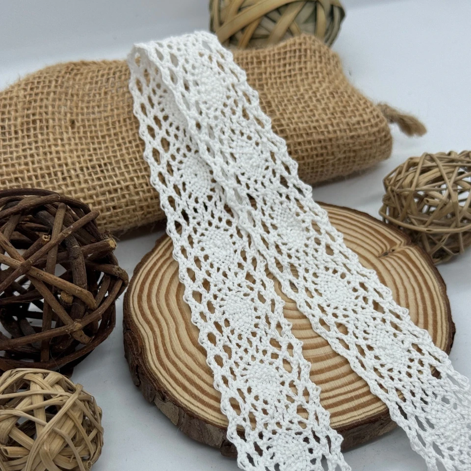 Кружево макраме "Молочный бриз" 3 см (1 м.), молочний