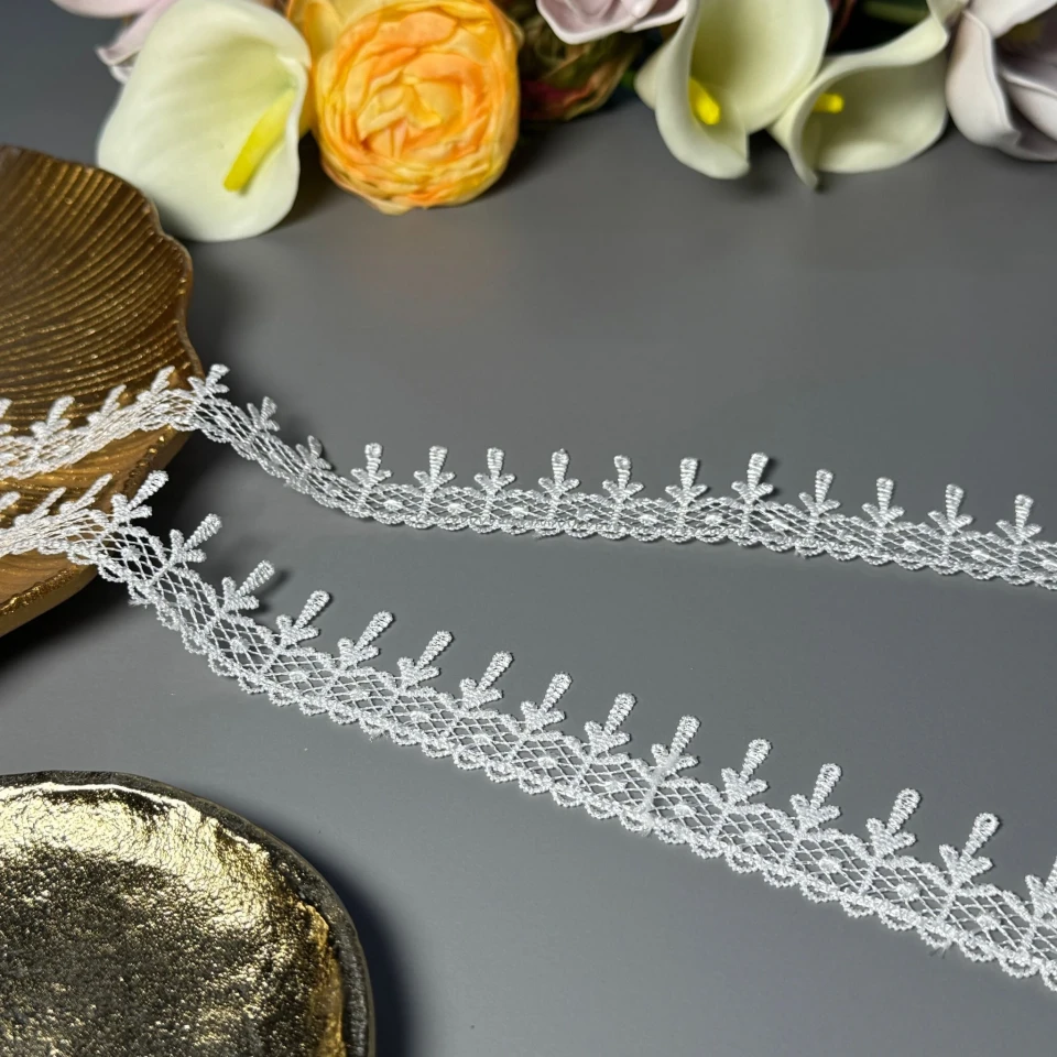 Кружево полиэстер ВВ"Модная волна" 3 см.(1 м.), теплий білий