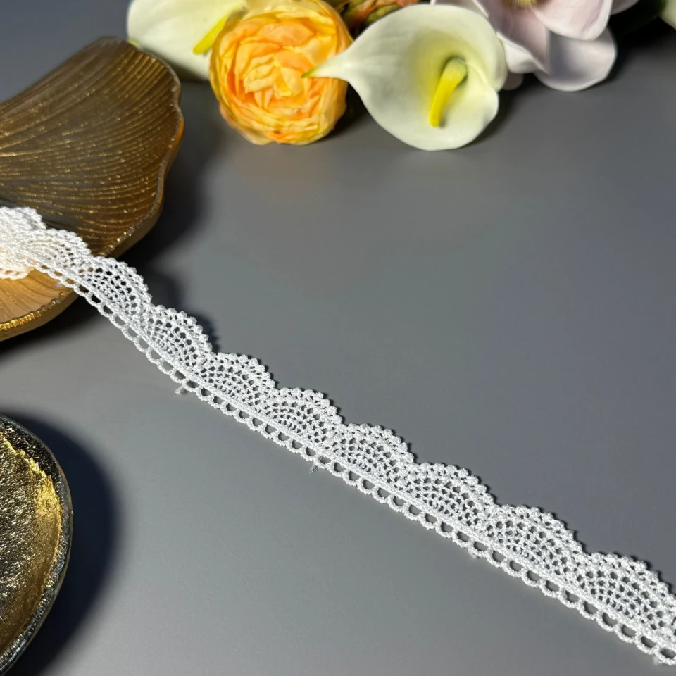 Кружево полиэстер 2 см ВВ "Танец легкости" (1 м.), теплий білий