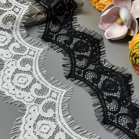 Мереживо французьке «Ромашковий день» 11 см. (купон 3 м.), теплий білий