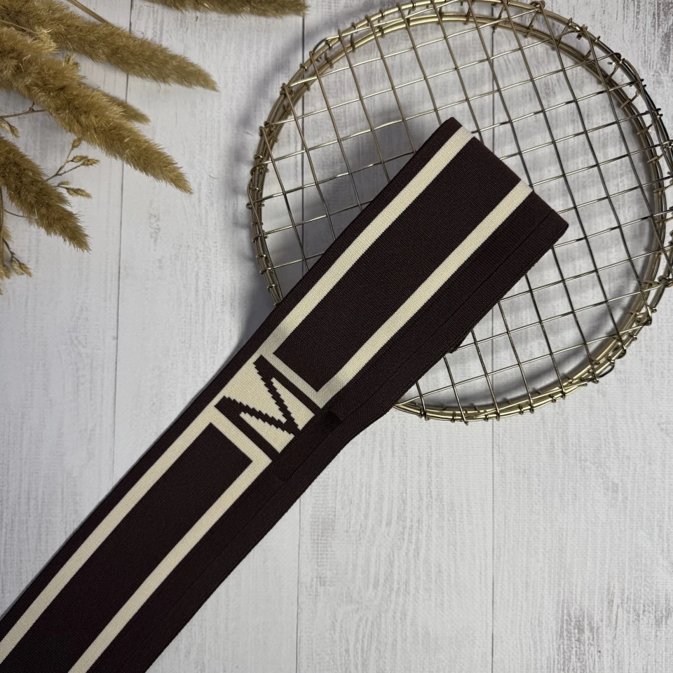 Трикотажный пояс довяз Мода (8.5см*90 см), темний коричневий