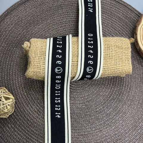 Лампас трикотажный Цифры 0-14 4 см (1 м), чорний