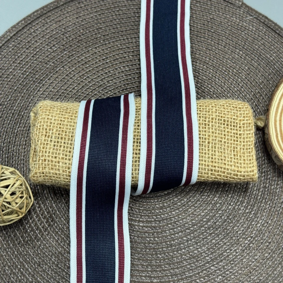 Лампас трикотажный Спорт 4 см (1 м), синій+червоний