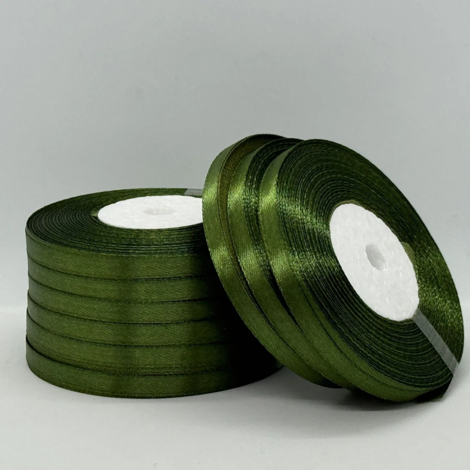 Атласная лента 0.6 см (33 м.), 113 блідо-оливковий