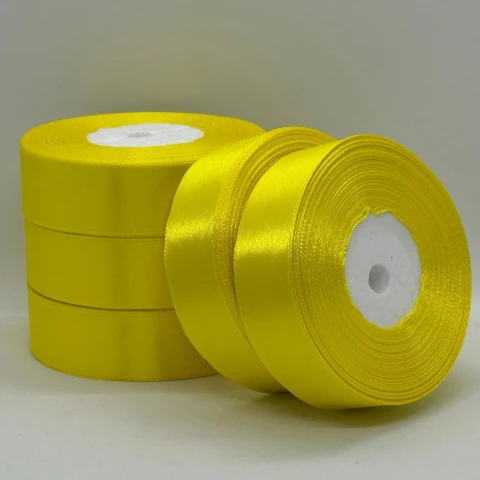 Атласная лента 2,5 см (33 м.), 189 лимонний