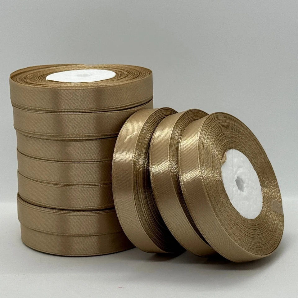 Атласная лента 1.2 см (33 м.), 60 капучіно