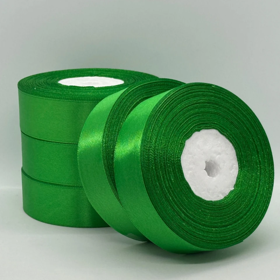Атласная лента 2,5 см (33 м.), 19 зелений