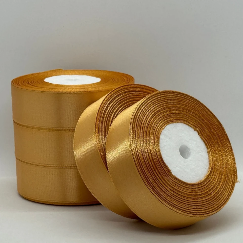 Атласная лента 2,5 см (33 м.), 114 світлий пісок