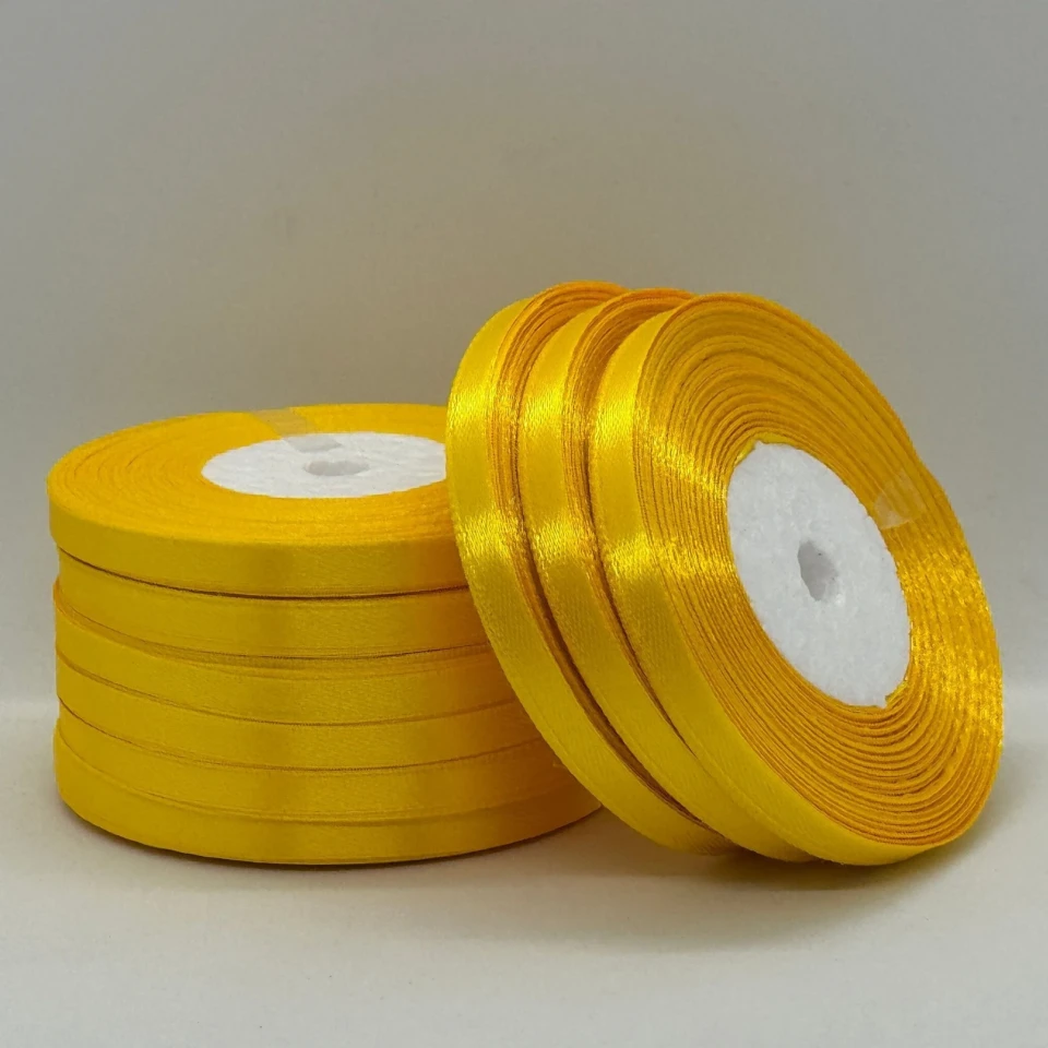 Атласная лента 0.6 см (33 м.), 132 жовтий