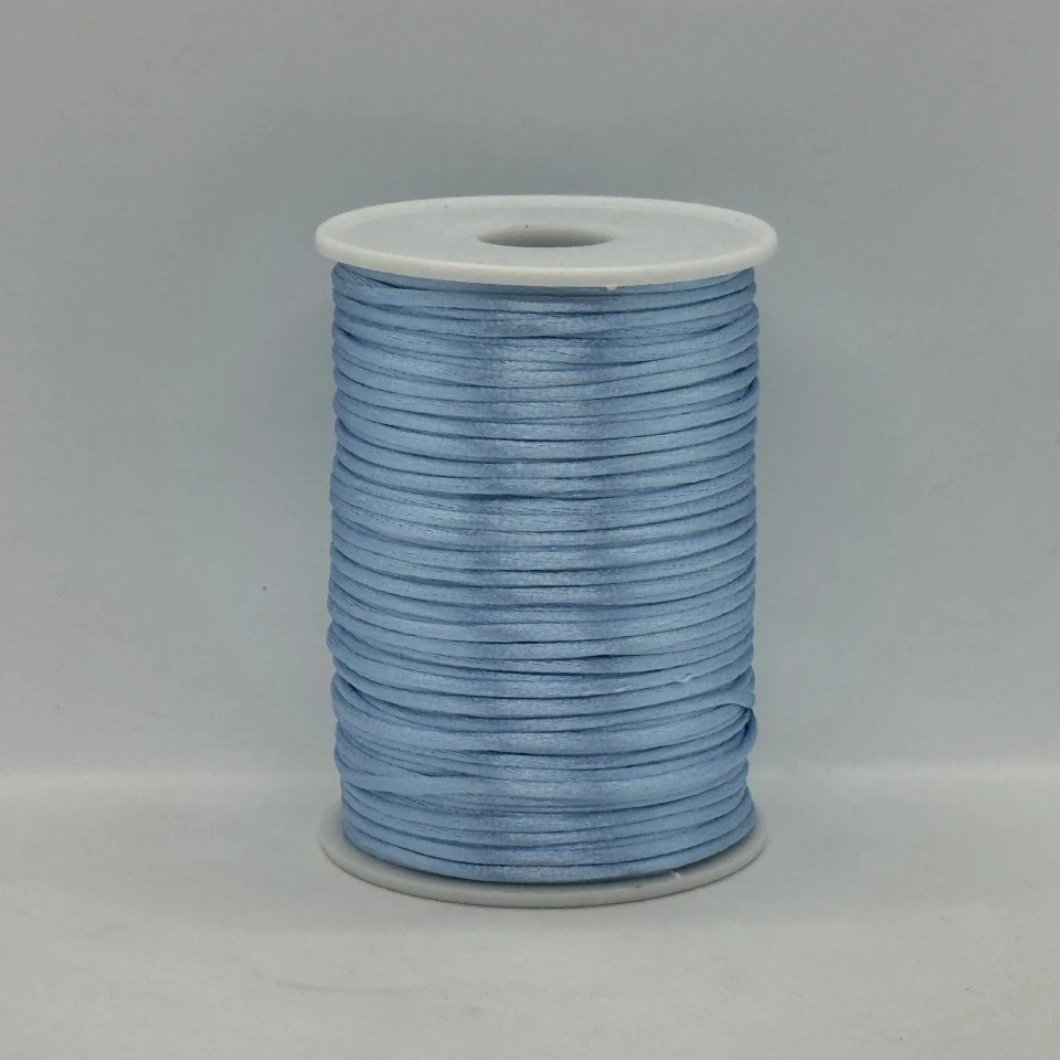 Шнур атласный корсетный 2.3 мм (100 ярдов/91,44 м.), 37 світлий блакитний
