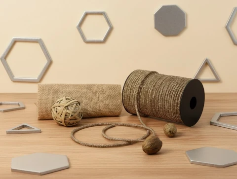 Стразовий шнур 4 мм 8 рядів (50 м), золото+бежевий LCT