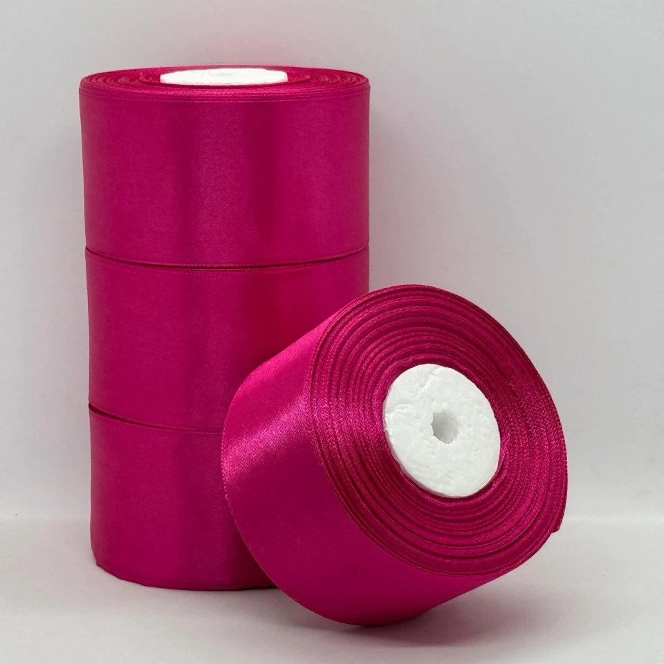 Атласная лента 5 см (33 м.), 27 малина