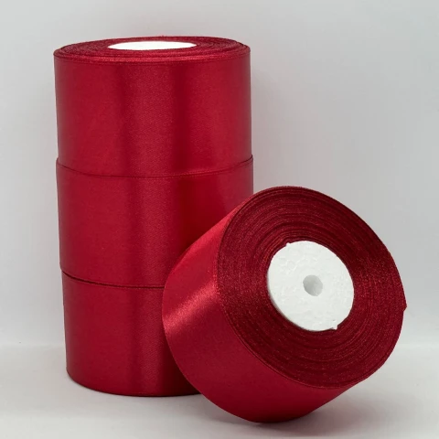 Атласная лента 5 см (33 м.), 33 темний червоний