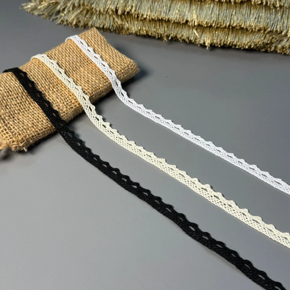 Макраме кружево "Шепот линий" 1 см.(1 м.), білий