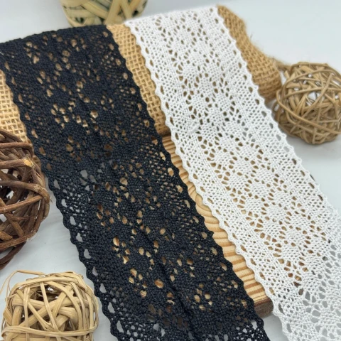 Мереживо макраме "Ранкова лагідність" 6 см. (1 м), білий