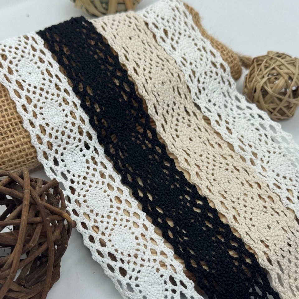 Кружево макраме "Молочный бриз" 3 см (1 м.), білий