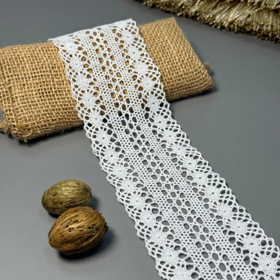 Макраме кружева "Вдохновение" 7 см.(1 м.), білий