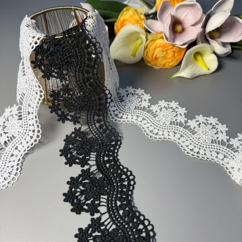 Гипюр полиэстер BB"Гармония формы" 8 см.(1 м.), білий