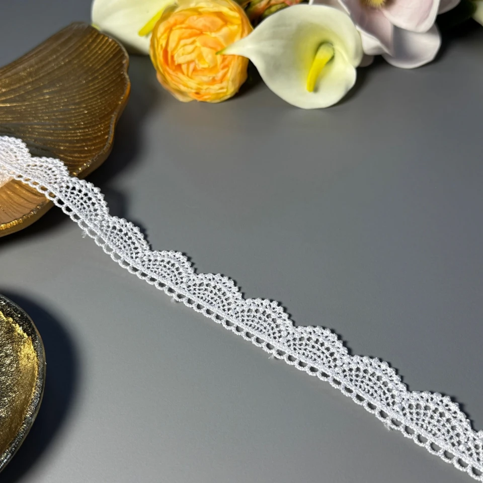 Кружево полиэстер 2 см ВВ "Танец легкости" (1 м.), білий