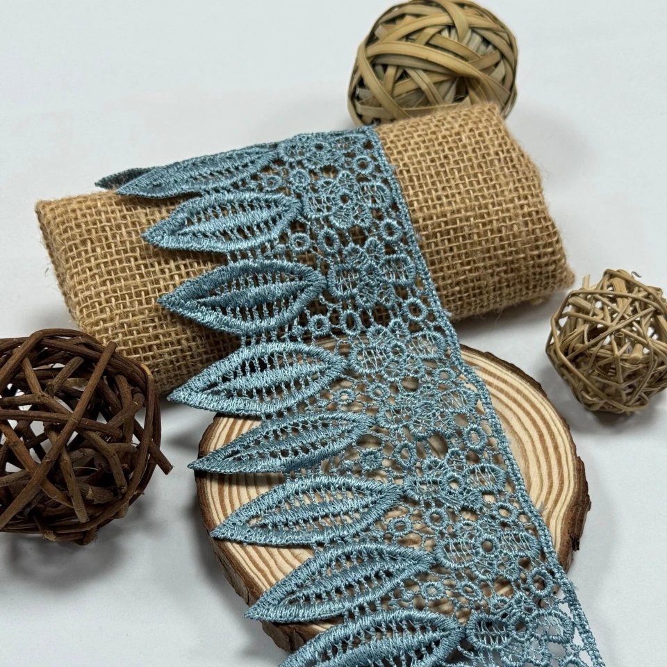 Кружево полиэстер "Тишина кружева"8,5см.(1 м.), синій