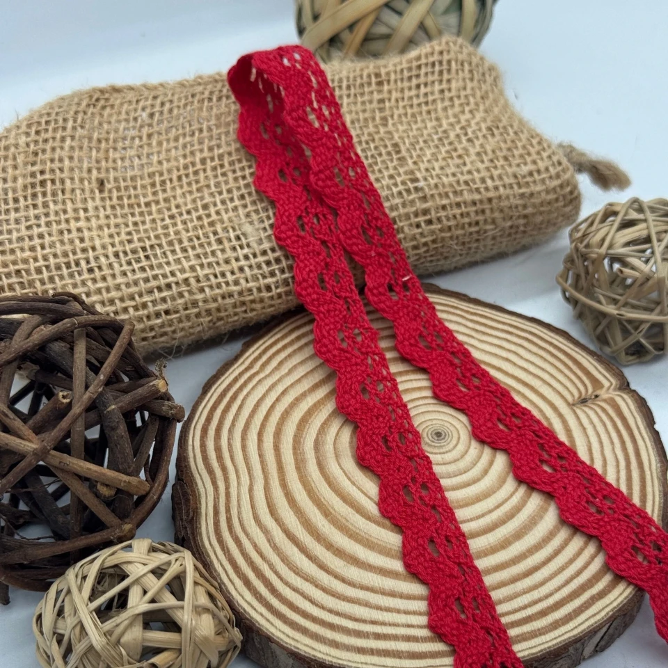 Кружево макраме "Нежная мелодия" 2 см. (1 м.), червоний